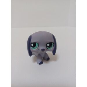 LITTLEST PET SHOP LPS 2006 PURPLE DACHSHUND DOG GREEN /‎ AQUA EYES # 1367 TOY